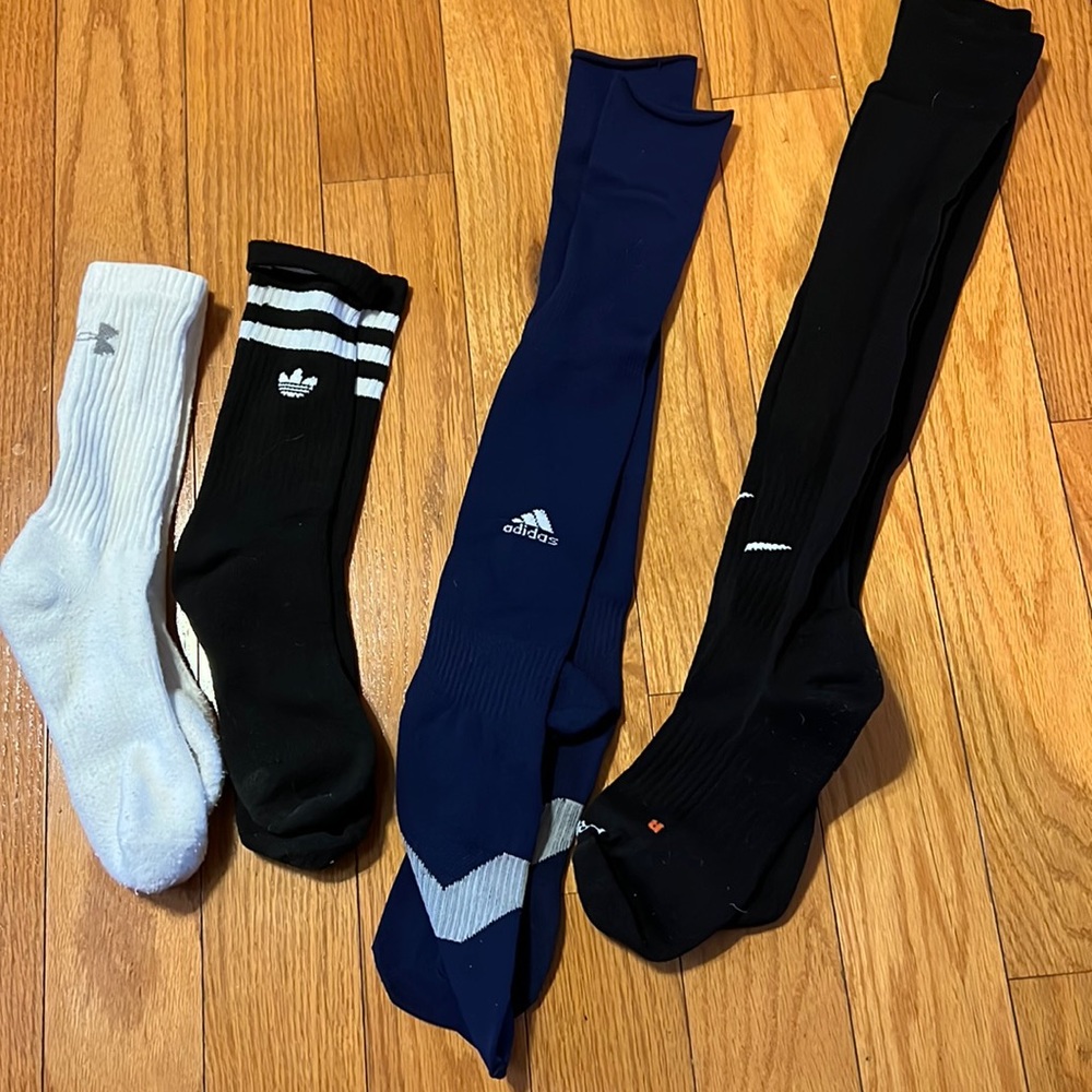 Soccer socks and mid rise socks